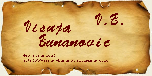 Višnja Bunanović vizit kartica